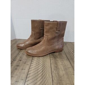 Frye Boots Women 7.5 Anna Leather Ash Rustic Boho Heritage Western Timeless
